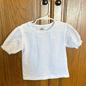 Rockin C girls white eyelet tee